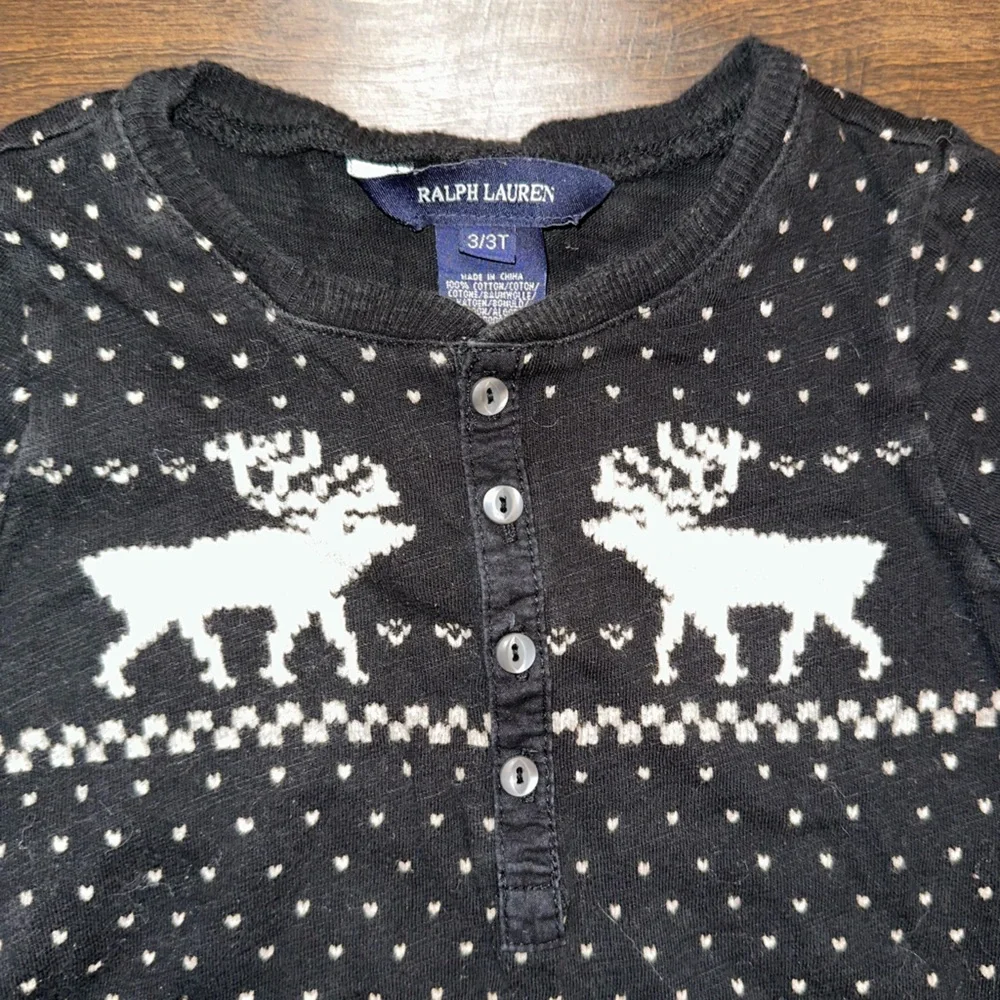 Ralph Lauren Holiday Knit Sweater Dress Toddler Girl Size 3T